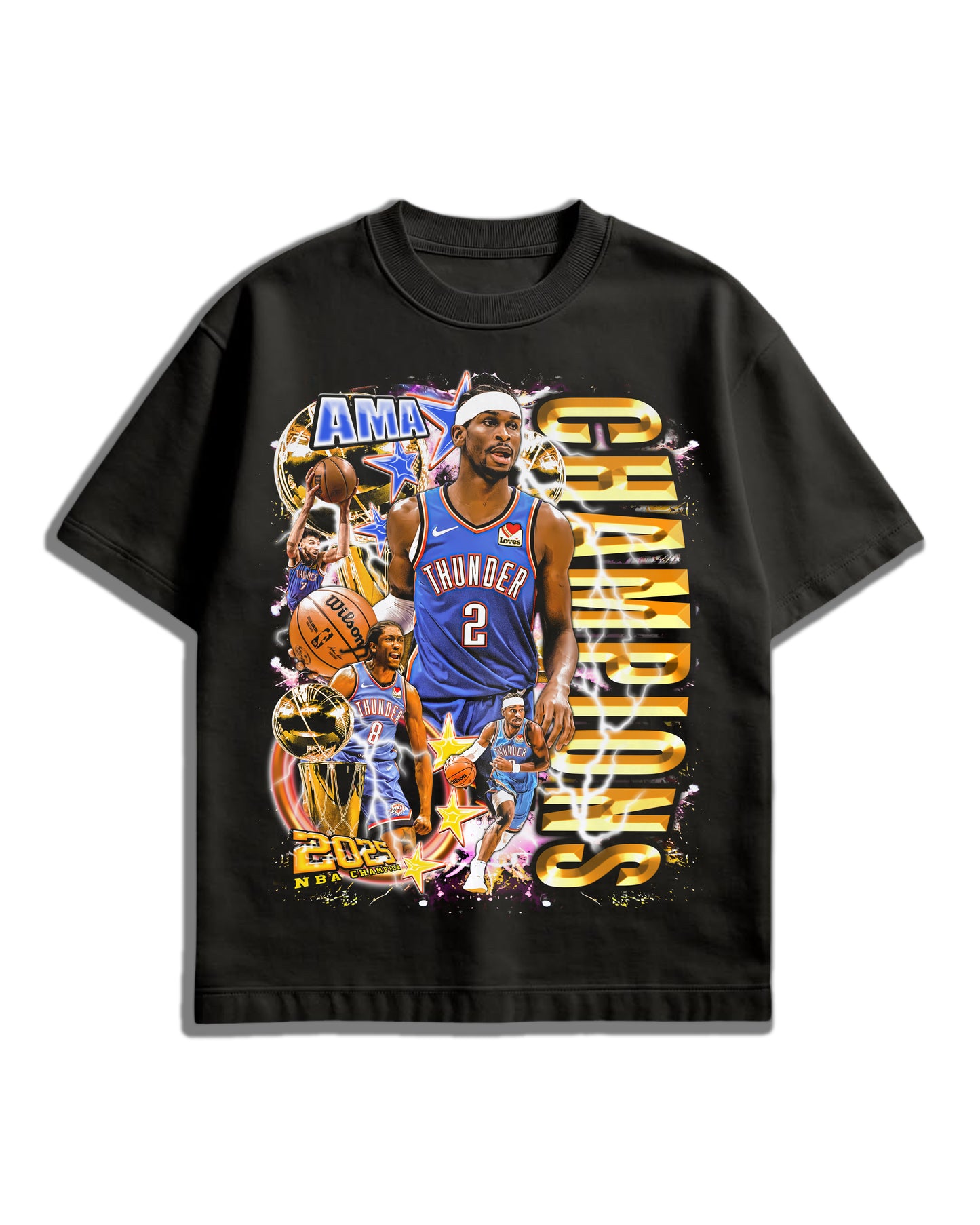 Oklahoma City Thunder Champions 2025 T-Shirt – AMA Studios