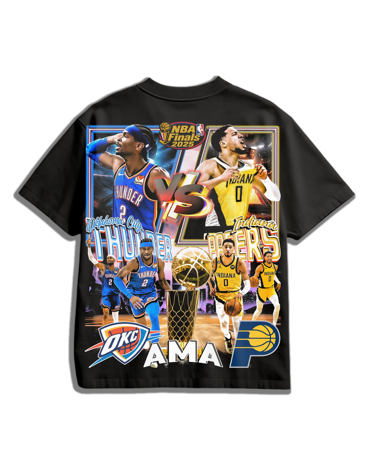 NBA Finals 2025 T-Shirt | Oklahoma City Thunder vs Indiana Pacers Basketball Tee | AMA Studios