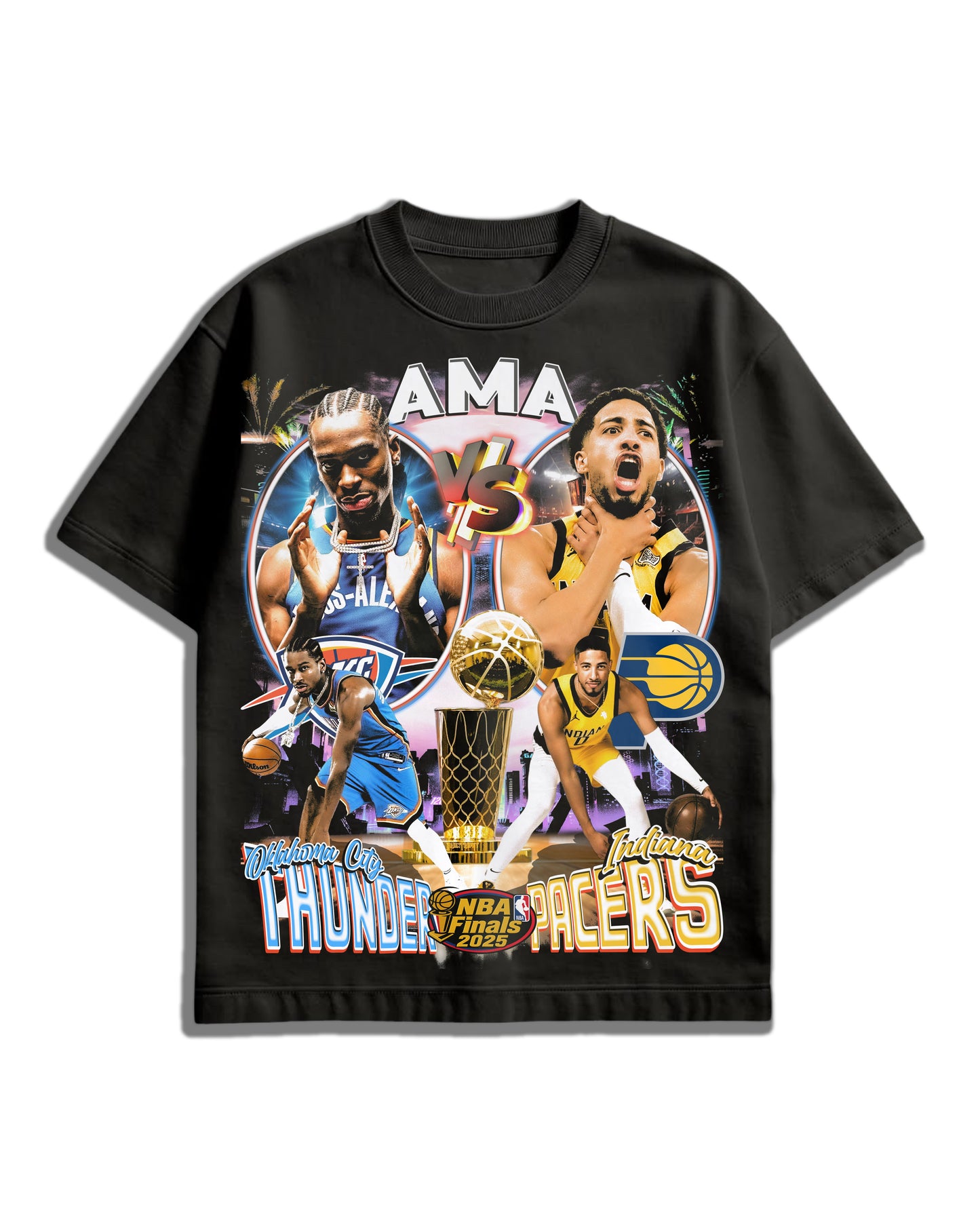 NBA Finals 2025 T-Shirt | Oklahoma City Thunder vs Indiana Pacers Basketball Tee | AMA Studios