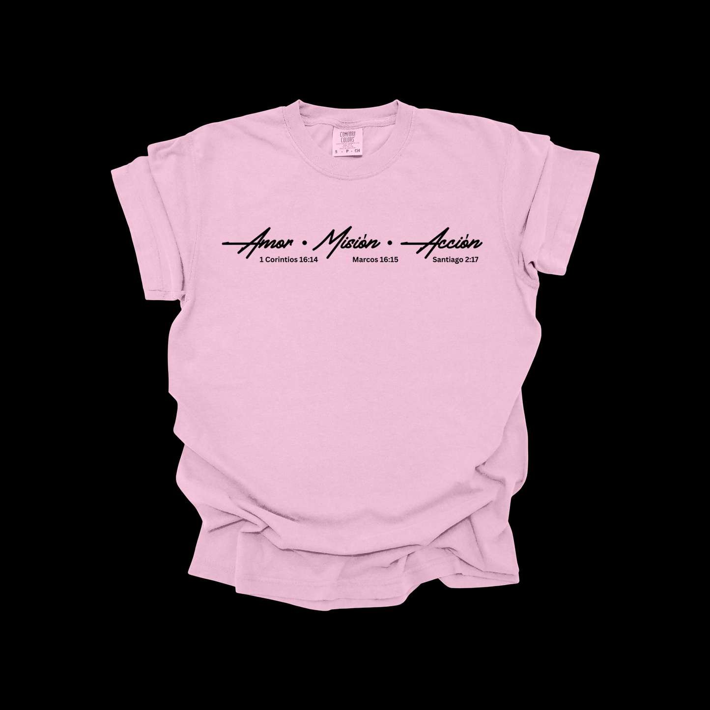 Camiseta Oficial AMA – Amor, Misión, Acción