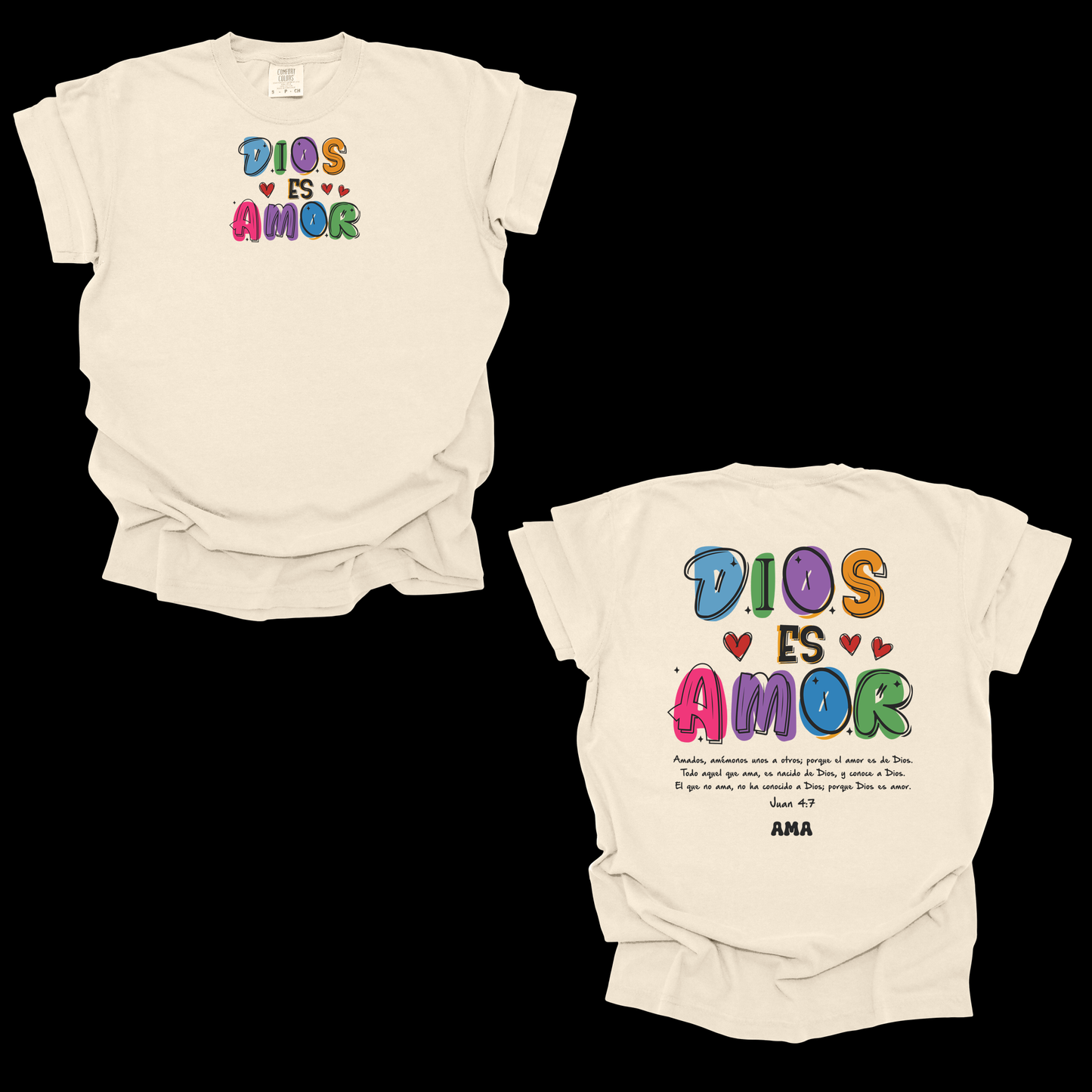 Camiseta Cristiana “Dios Es Amor” – AMA Apparel – 1 Juan 4:7