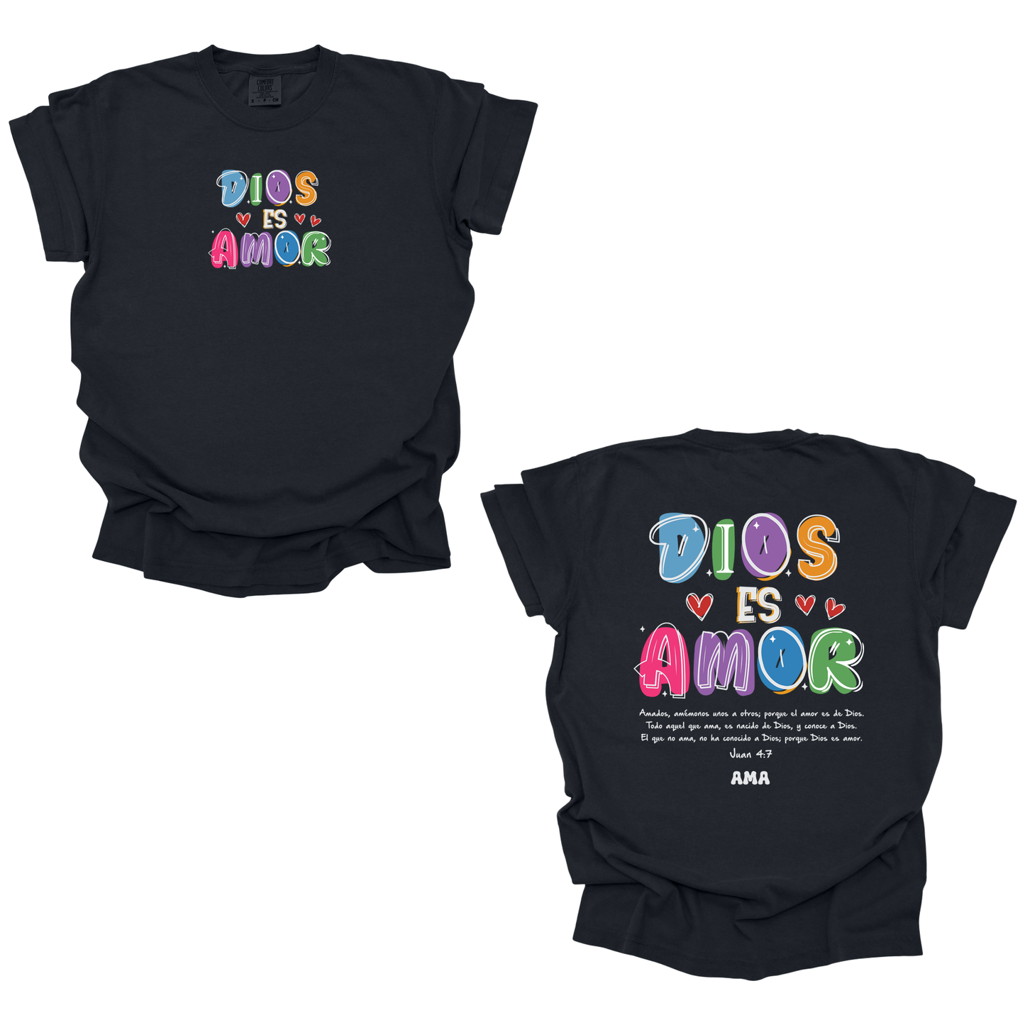 Camiseta Cristiana “Dios Es Amor” – AMA Apparel – 1 Juan 4:7
