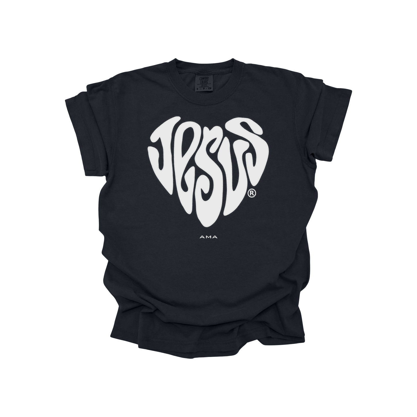 AMA Apparel “Jesus” Christian T-Shirt – Heart Graphic Tee