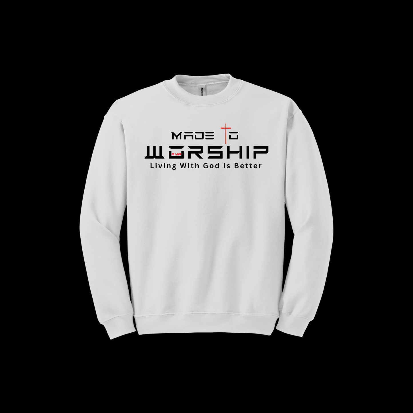 Made to Worship Christian Sweatshirt – Faith Crewneck | Living With God Is Better