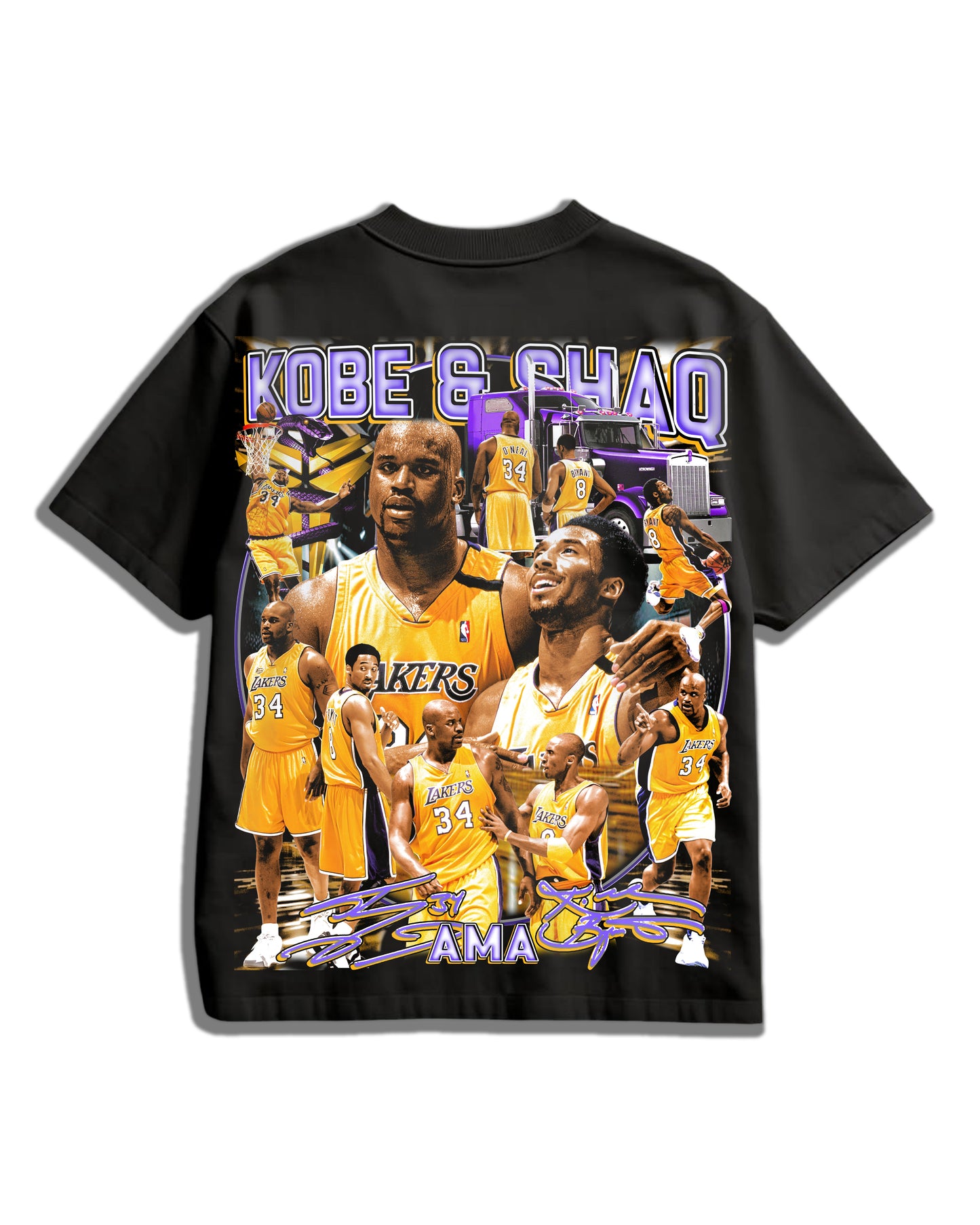 Kobe & Shaq Bling Dynasty T-Shirt – Lakers Legends Tribute Tee