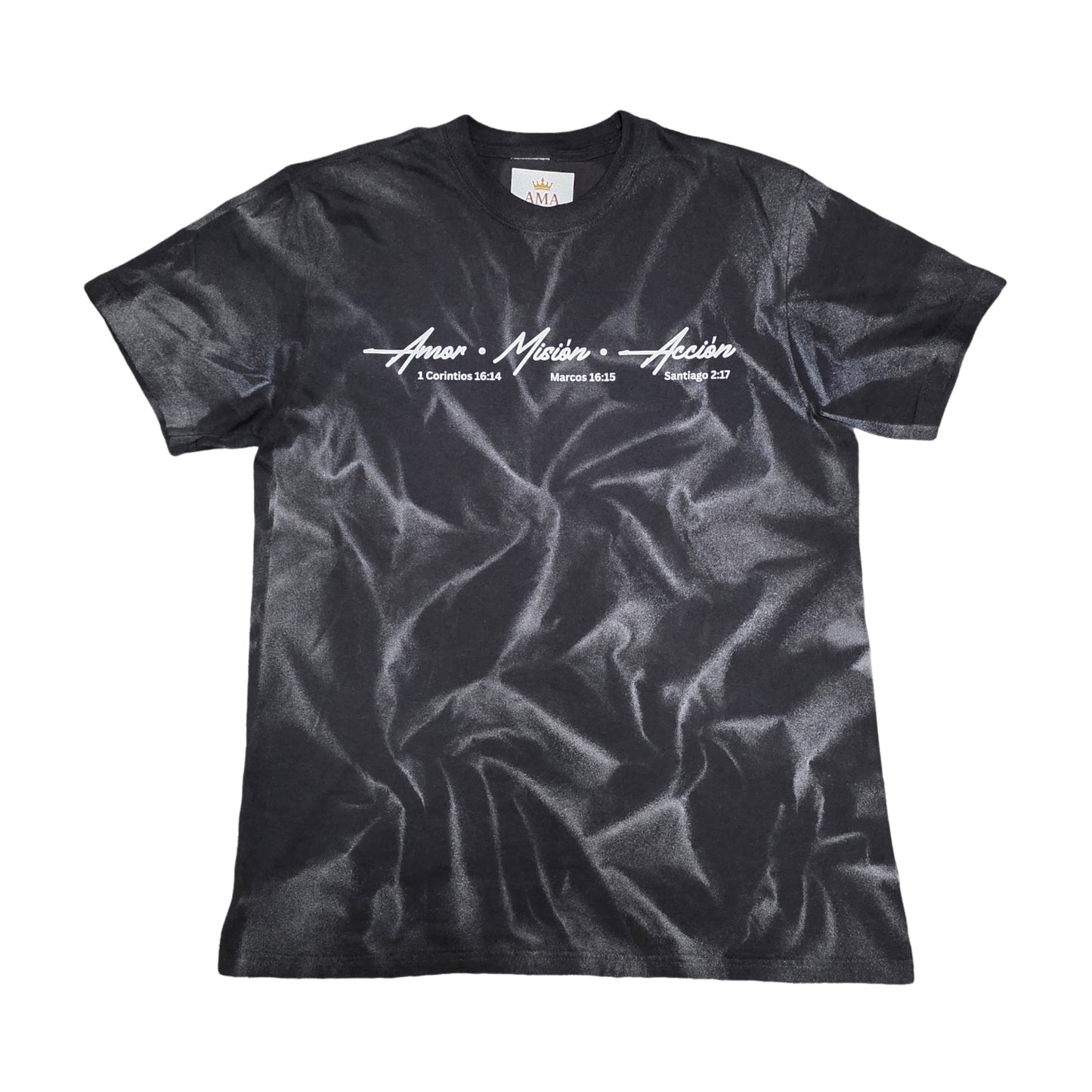 Camiseta AMA Signature Custom – Amor, Misión, Acción | Ropa Cristiana Unisex