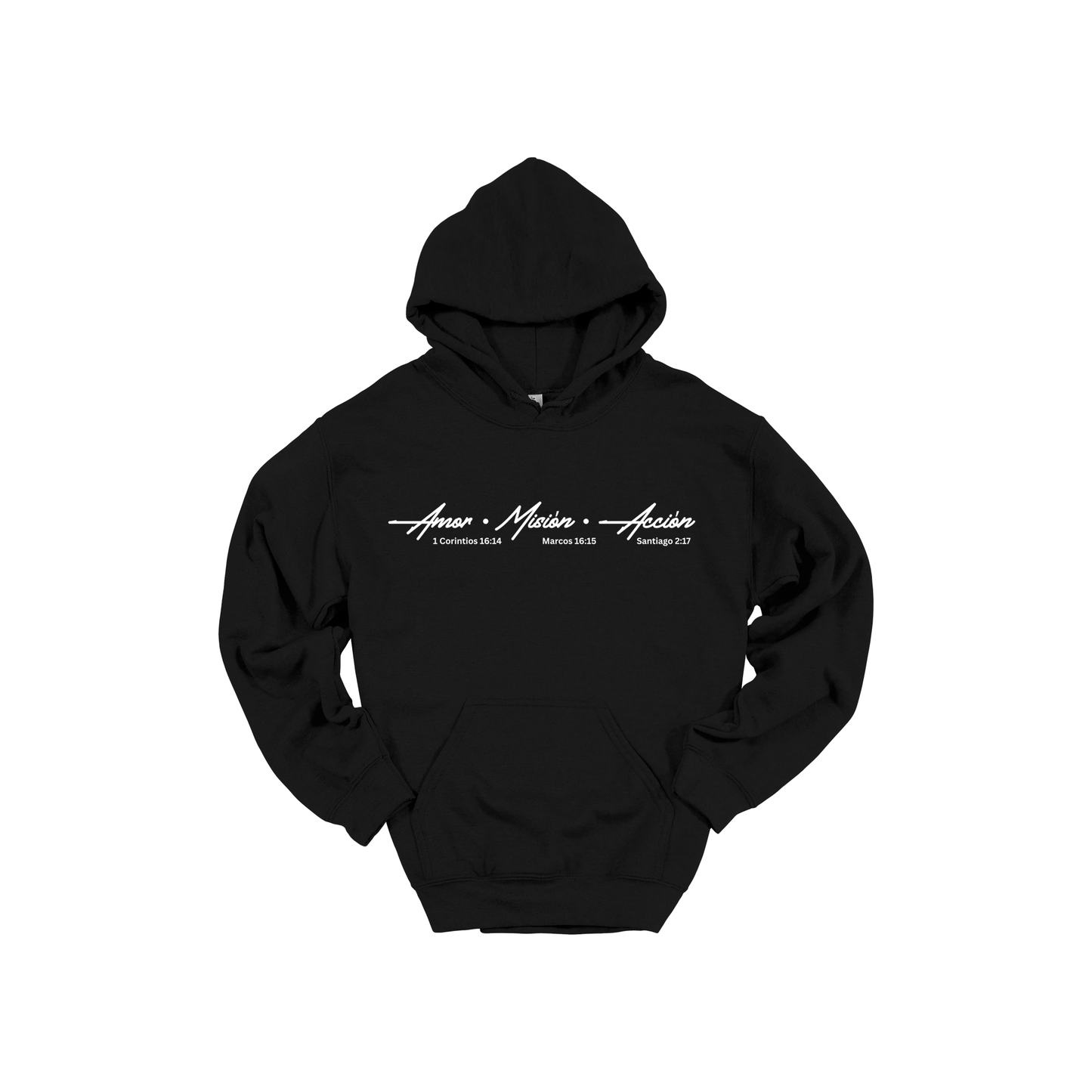 Hoodie Oficial AMA – Amor • Misión • Acción (Unisex)