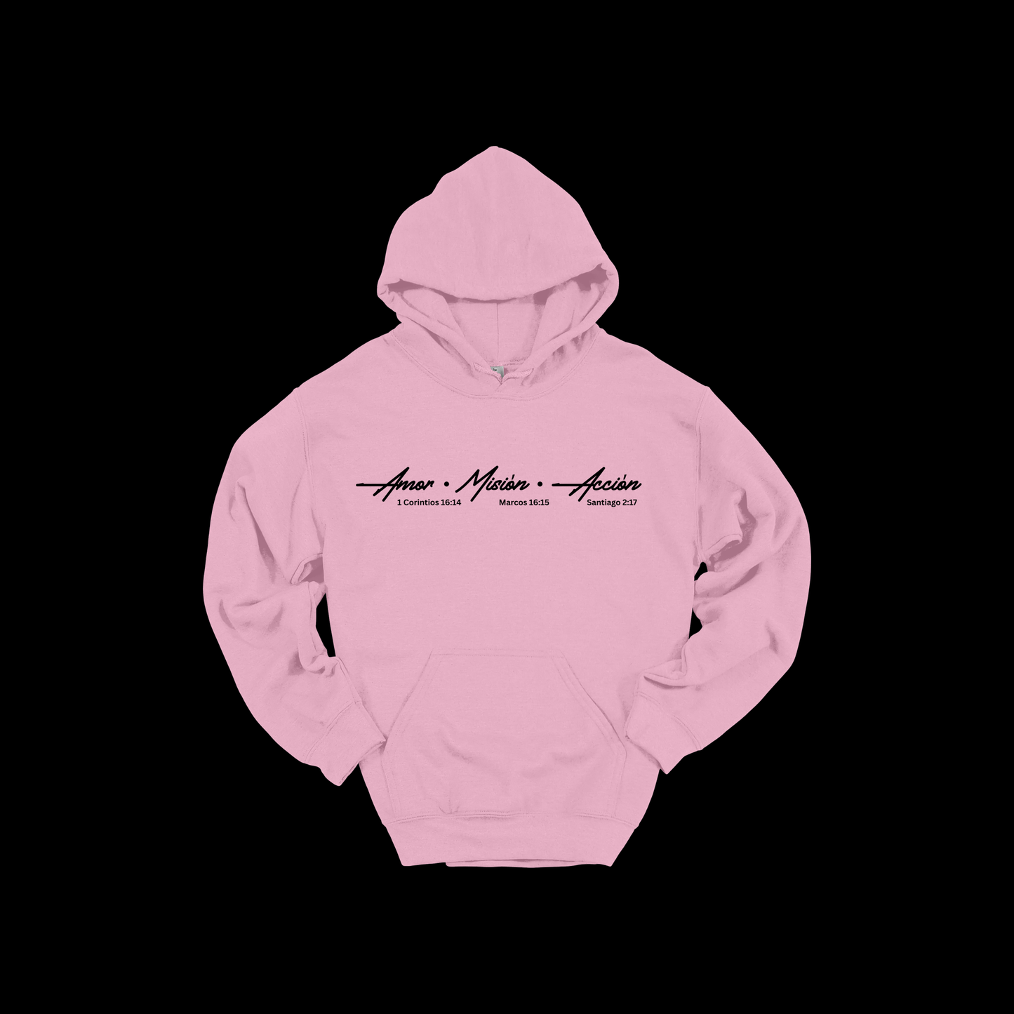 Hoodie Oficial AMA – Amor • Misión • Acción (Unisex)