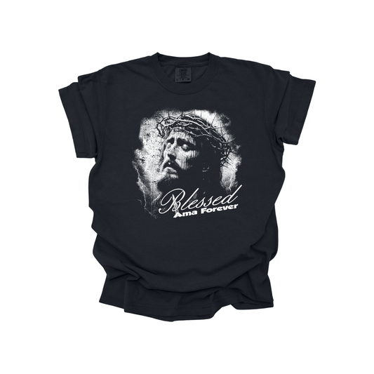 AMA Apparel “Blessed Forever” Christian T-Shirt – Jesus Crown of Thorns