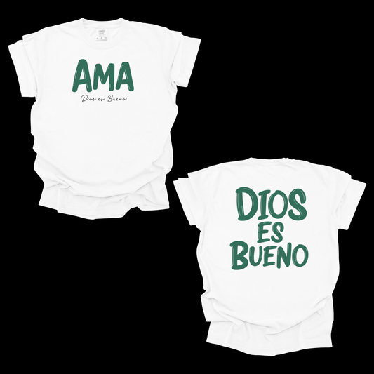 Camiseta Cristiana AMA – Dios es Bueno