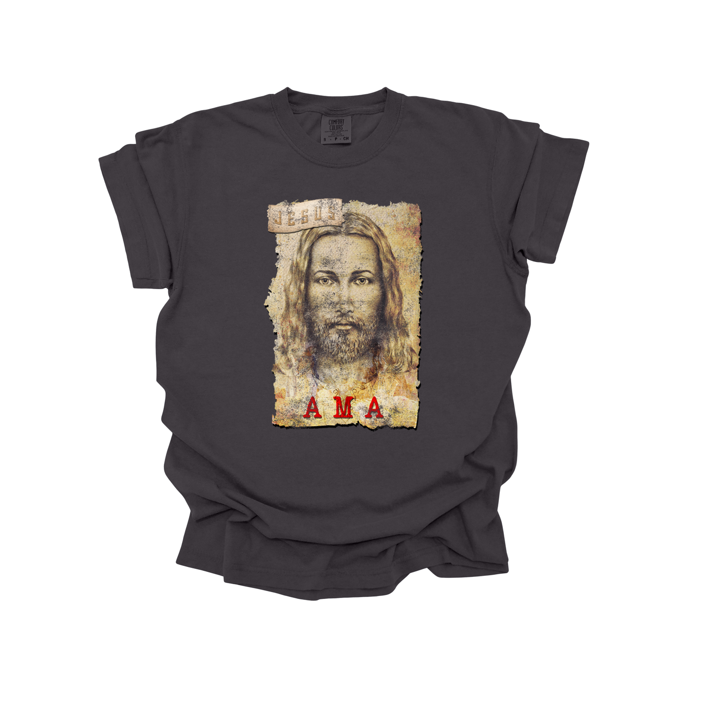 AMA Apparel “Face of Jesus” Christian T-Shirt – Vintage Faith Graphic