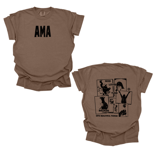 AMA Apparel “God Loves to Turn Broken Things” Christian T-Shirt – Faith Tee