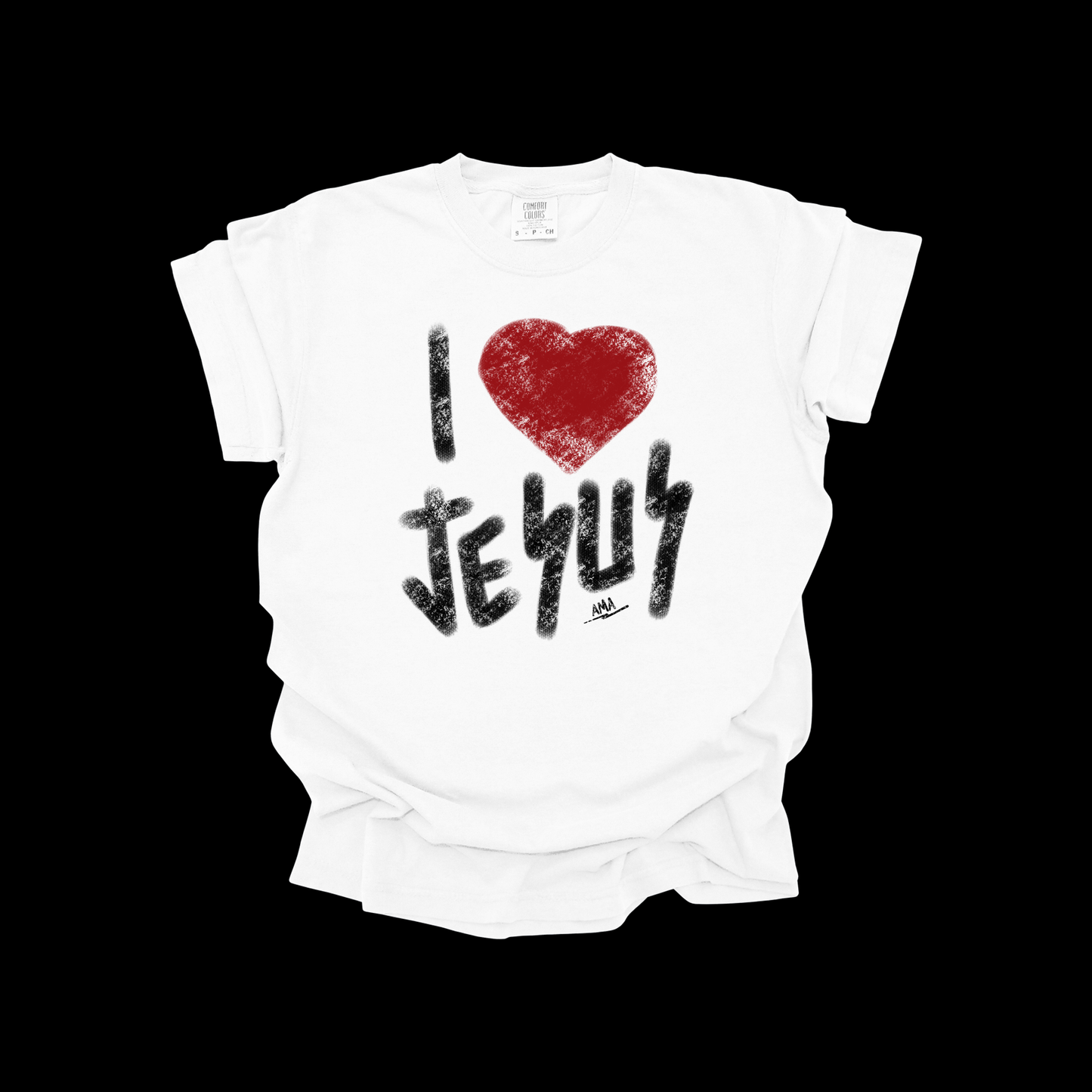 AMA Apparel “I Love Jesus” Christian T-Shirt – Faith Graphic Tee