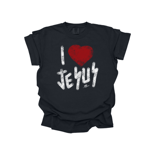 AMA Apparel “I Love Jesus” Christian T-Shirt – Faith Graphic Tee