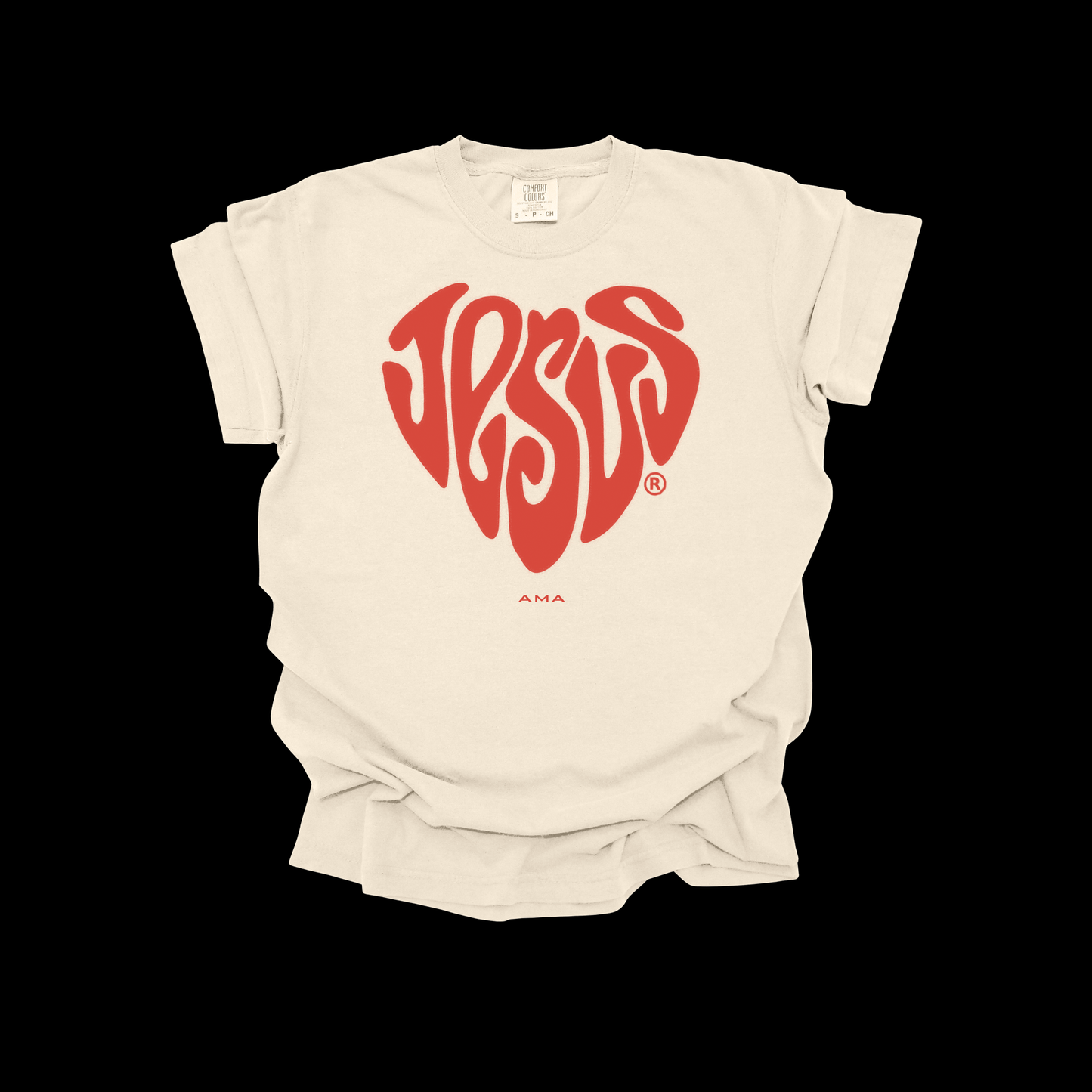 AMA Apparel “Jesus” Christian T-Shirt – Heart Graphic Tee