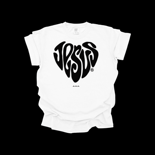 AMA Apparel “Jesus” Christian T-Shirt – Heart Graphic Tee