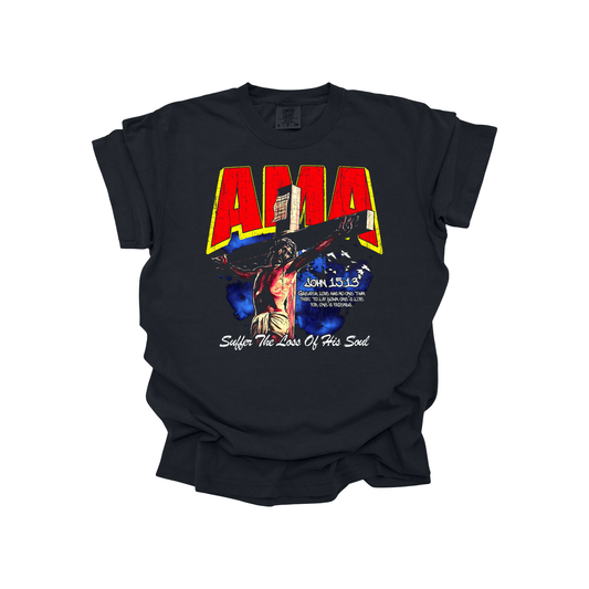 AMA “John 15:13” Christian T-Shirt – Bold Scripture Graphic Tee