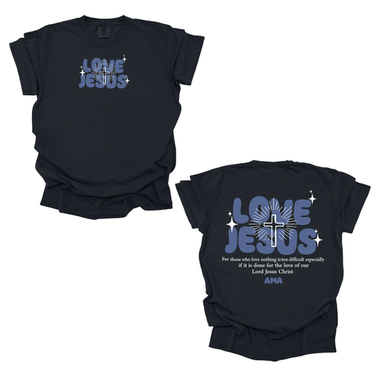 Love Jesus Christian T-Shirt – Faith Graphic Cross Tee