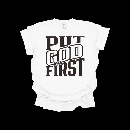 Put God First Christian T-Shirt – Bold Faith Graphic Tee