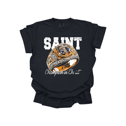 Saint Champion in Christ T-Shirt – Bold Christian Streetwear