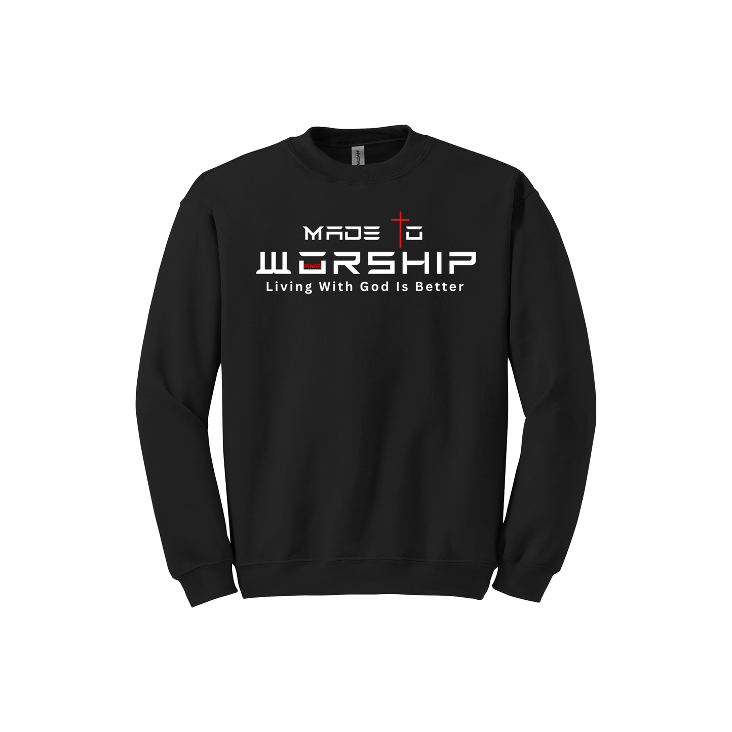 Made to Worship Christian Sweatshirt – Faith Crewneck | Living With God Is Better